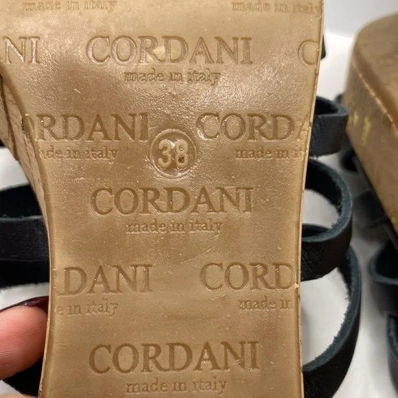 Cordani Keqne Italian Leather Caged Platform Cork Sandals - Picture 12 of 16